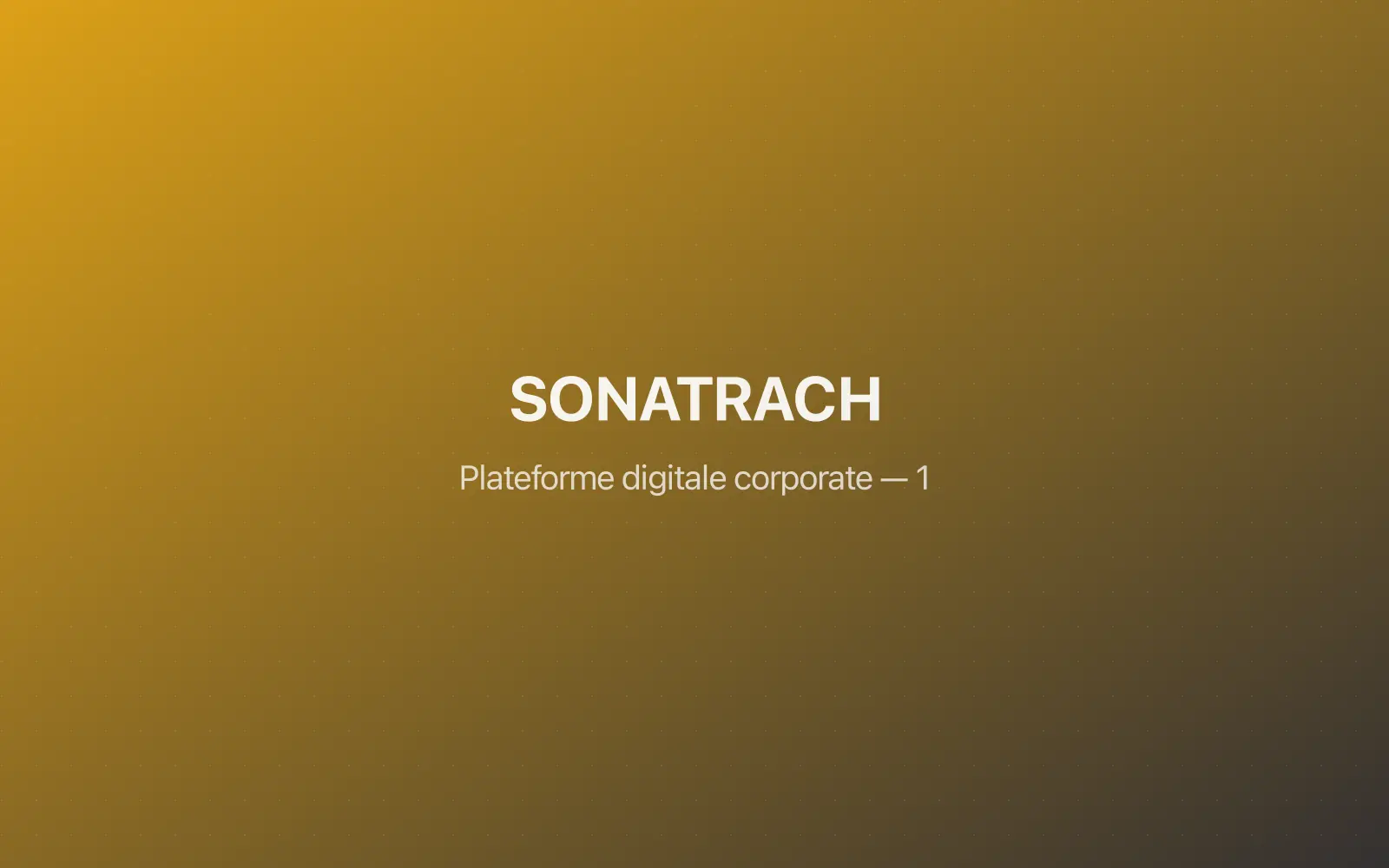 Plateforme digitale corporate — 1