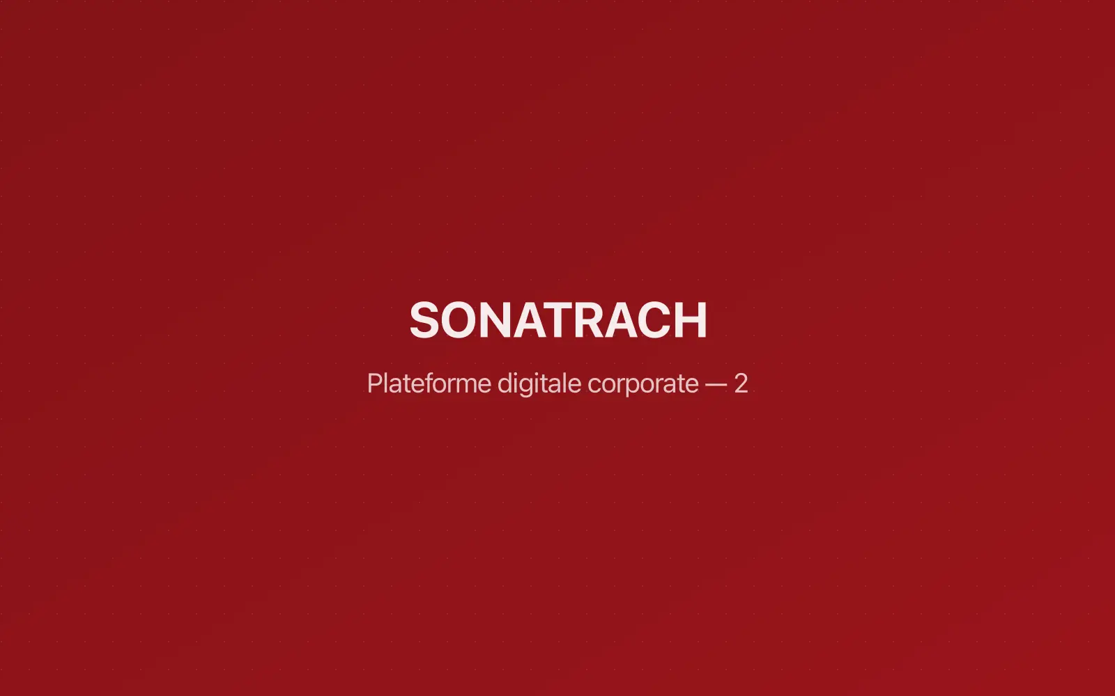 Plateforme digitale corporate — 2